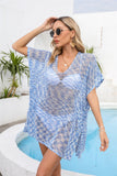 Openwork Slit V-Neck Cover Up