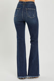 RISEN High Waist Raw Hem Flare Jeans