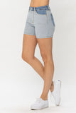 Judy Blue Full Size Color Block Denim Shorts