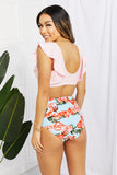 Floral Ruffled High Waist Bikini Set