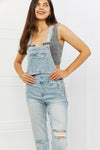 Judy Blue Melina Full Size Distressed Straight Leg Overalls