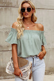 Off-Shoulder Short Sleeve Blouse