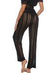 Cutout Drawstring High Waist Swim Pants