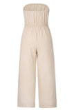 Tied Cutout Tube Wide Leg Jumpsuit