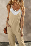 Pocketed Spaghetti Strap Wide Leg Jumpsuit