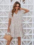 Ditsy Floral V-Neck Mini Dress