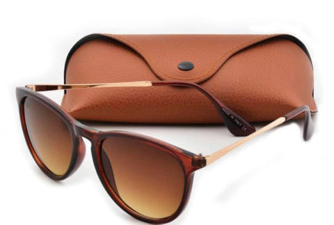 Sunglasses with case, box and cleaning cloth